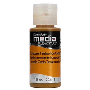DecoArt Media Fluid Acrylic Paint - Transparent Yellow Iron Oxide